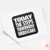 今日やる気を起こさせるのステップ明日の山 スクエアシール (封筒)