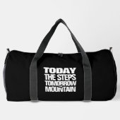 今日やる気を起こさせるのステップ明日の山 ダッフルバッグ (裏面)