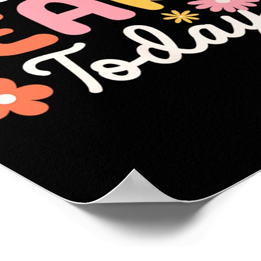 今日よ学う先生やる気を起こさせることわざ ポスター (角)