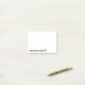 今日をできるだけ利用して下さい! 虹のハートのメモ帳 ポストイット (デスク上)