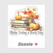 今日をブックデー本好きにする シール (シート)