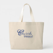 今日を大切に！ジャンボトート ラージトートバッグ (裏面)