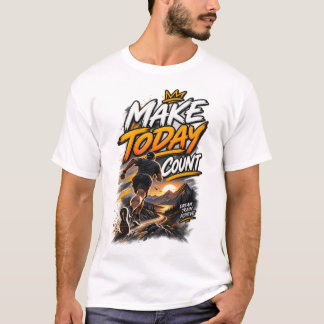 今日を大切に バスケットボール – モチベーション スポーツ Tシャツ