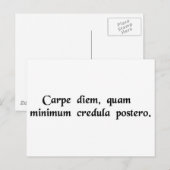 今日を奪い、できる限り信頼しない…... ポストカード (正面/裏面)
