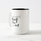 今日を常に最高の引用文 ツートーンマグカップ (正面左)