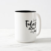 今日を常に最高の引用文 ツートーンマグカップ (正面右)