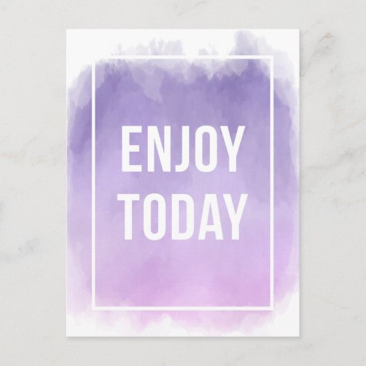 今日を楽しむためのモチベーション名言 ポストカード (正面)