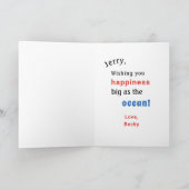 「今日を海のように」 Nautical 5x7 カード（詩付き） カード (内部)