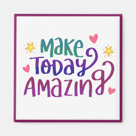 今日を素晴らしい前向き引用文に マグネット