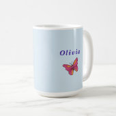 「今日を素晴らしい名前にパーソナライズされた」励まし コーヒーマグカップ (正面右)