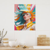 今日を素晴らしい引用文に作る ポスター (キッチン)