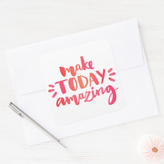 今日を素晴らしい2 スクエアシール (封筒)