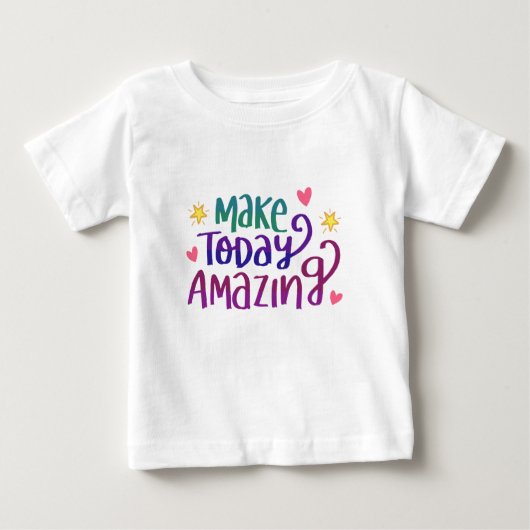 今日を素晴らしくカスタマイズす – 自分で ベビーTシャツ (正面)