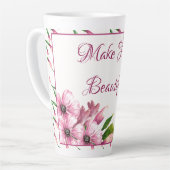 今日を美しくすパーソナライズされたる カフェラテマグ (左アングル)