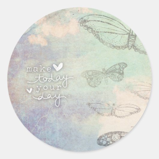 今日を自分の日にする ラウンドシール (正面)