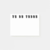 今日を行うエレガントタイポグラフィ白黒 ポストイット (正面)