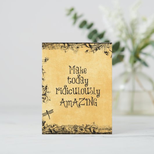 今日を途方もなく素晴らしい人生の引用文 ポストカード (スタンド正面)