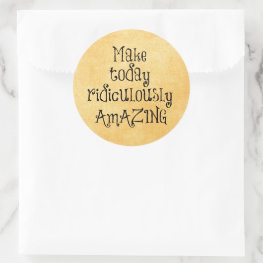 今日を途方もなく素晴らしい人生の引用文 ラウンドシール (バッグ)