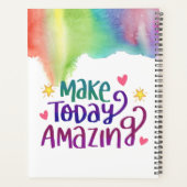 今日を驚かせる | やる気を起こさせる引用文水色 プランナー手帳 (裏面)