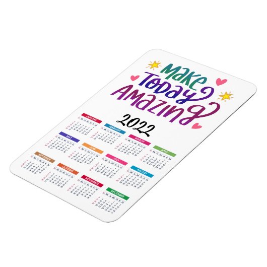 今日を驚かせる | やる気を起こさせる 2022カレンダー マグネット (左側)