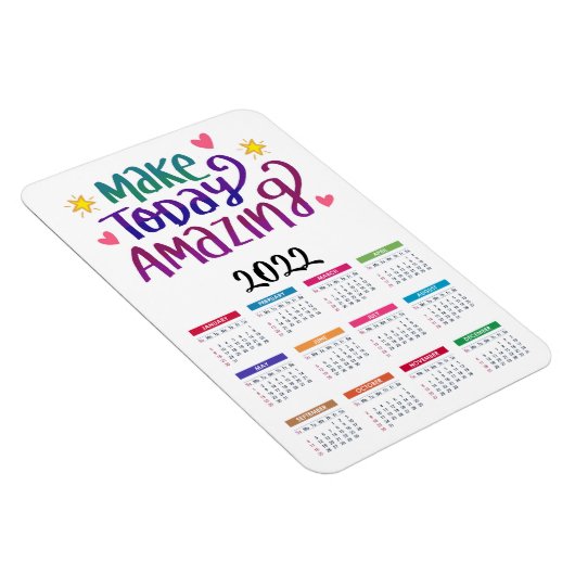 今日を驚かせる | やる気を起こさせる 2022カレンダー マグネット (右側)