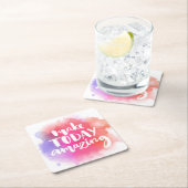 今日を驚かせる スクエアペーパーコースター (インサイチュ)