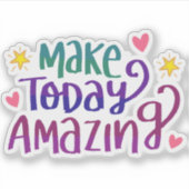 今日を驚かせる |感動的 | シール (正面)