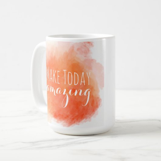 今日を驚かせる |水彩 コーヒーマグカップ (正面左)