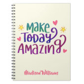 今日を驚くべきやる気を起こさせる引用文 ノートブック (正面)