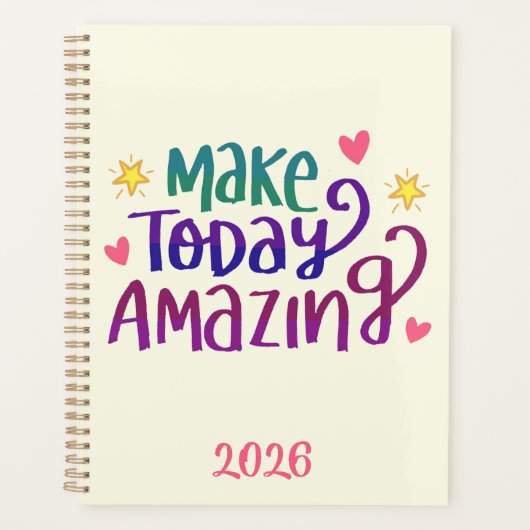 今日を驚くべきやる気を起こさせる引用文 プランナー手帳 (正面)