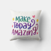 今日を驚くべき感動的引用文 クッション (裏面)
