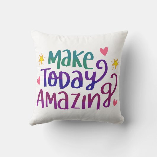 今日を驚くべき感動的引用文 クッション (裏面)