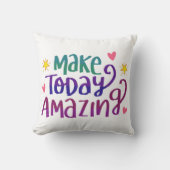 今日を驚くべき感動的引用文 クッション (正面)