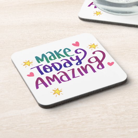今日を驚くべき感動的引用文 コースター (左側)