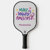 今日を驚くべき感動的引用文 ピックルボールラケット (裏面)