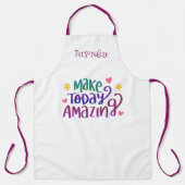 今日を驚くべき肯定前向き引用文にする エプロン (正面)