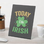 今日アイリッシュ・おもしろいセント・パトリックの日アイリッシュ・ラッキー 台座サイン (インサイチュ)