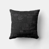 今日イエスと話しているだけだ信仰のおもしろい クッション (裏面)