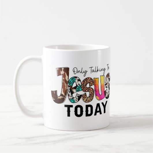 今日イエスに語り合うのみ コーヒーマグカップ (左)