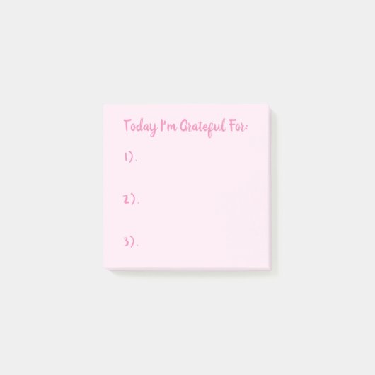 今日シンプルはピンク感謝 ポストイット (正面)