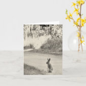 今日ノウサギ カード (黄色い花)