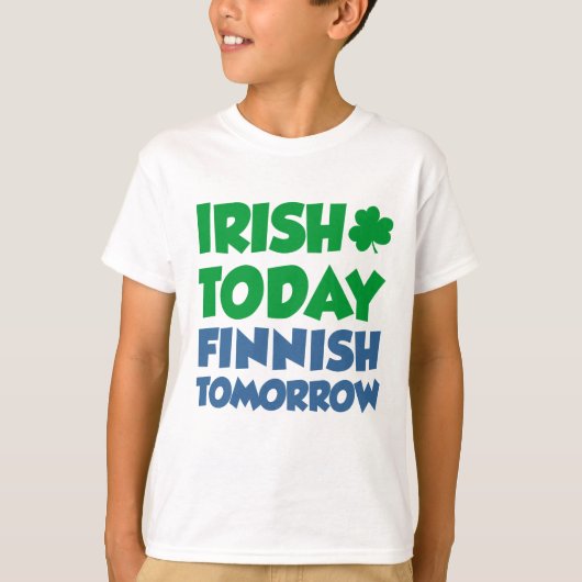 今日フィンランド語（明日） Tシャツ (正面)
