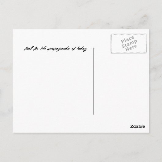 今日プロパガンダのための燃料 ポストカード (裏面)