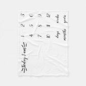 今日モダン私はベビーマイルストーンブランケット フリースブランケット (正面)