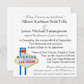 今日ラスベガス最高ので友達と結婚 招待状 (正面/裏面)