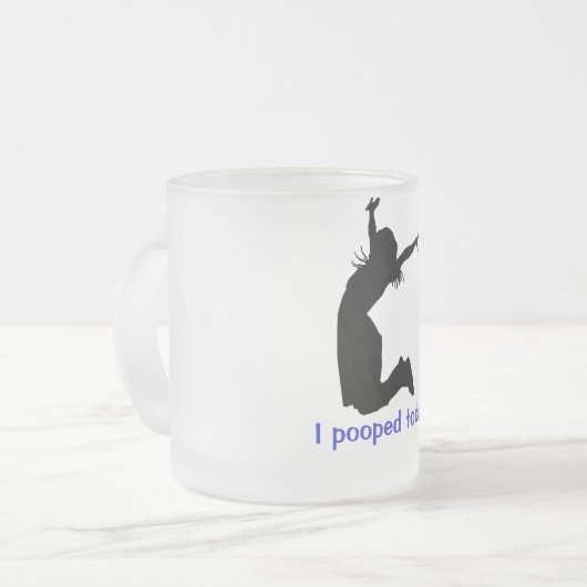 今日不要品のクリスマスのギャグのギフトI POOPED フロストグラスマグカップ (正面左)