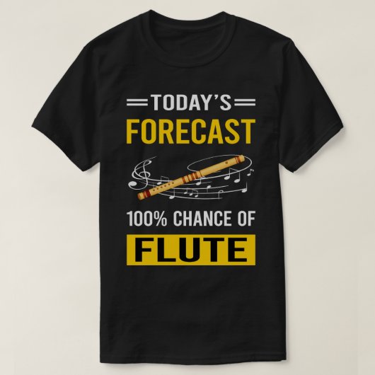 今日予報フルート Tシャツ (デザイン正面)