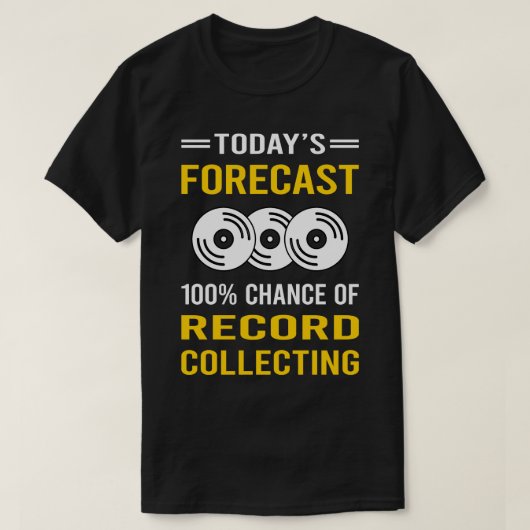 今日予測レコード収集レコード Tシャツ (デザイン正面)