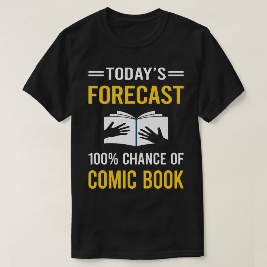 今日予測漫画帳簿漫画 Tシャツ (デザイン正面)