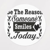 今日人がギフトボックスをスマイルする理由である ラベル (デザイン2)